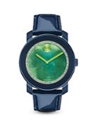 Movado Bold Navy Watch With Green Watercolor Sunray Dial, 42mm - Bloomingdale's Exclusive