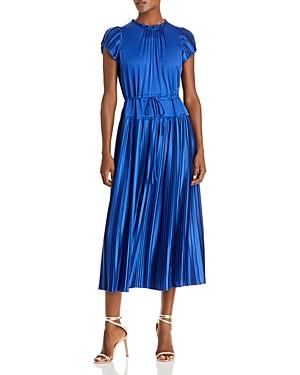 Rebecca Taylor Pleated Short Sleeve Midi Dress