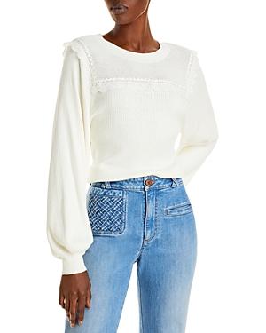See By Chloe Lace Trimmed Sweater