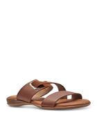 Andre Assous Women's Alima Stretchy Strap Leather Slide Sandals
