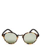 Oliver Peoples Mirrored Round Sunglasses, 47mm