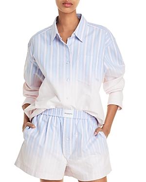 Alexanderwang.t Ombre Stripe Oxford Top