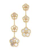 Roberto Coin 18k Yellow Gold Daisy Mother-of-pearl & Diamond Drop Earrings