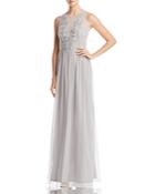 Adrianna Papell Embellished Tulle Gown