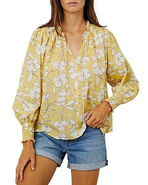 Velvet By Graham & Spencer Anissa Floral Print Peasant Top