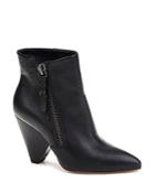 Splendid Women's Neva Pointed Toe Leather Mid-heel Booties