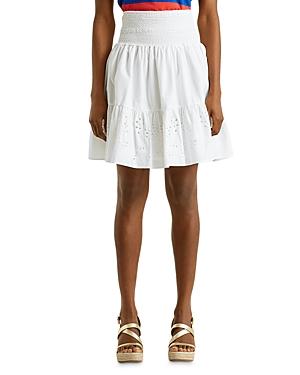 Lauren Ralph Lauren Eyelet Smocked A Line Skirt