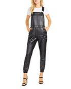Bb Dakota Gets The Jog Done Faux Leather Overalls