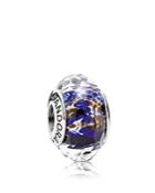 Pandora Charm - Sterling Silver & Murano Glass Blue Sea Glass
