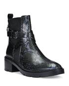 Donald Pliner Women's Savvy Snake Embossed Leather Booties