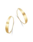 Moon & Meadow 14k Yellow Gold Gradient Crossover Thread Through Earrings - 100% Exclusive