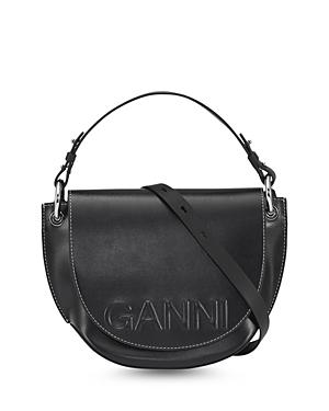 Ganni Recycled Leather Saddle Bag