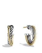 David Yurman Crossover Extra Small Hoop Earrings With Gold