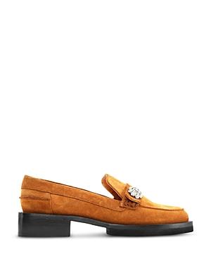 Ganni Women's Embellished Suede Loafers