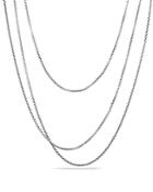 David Yurman Small Box Chain Necklace With An Accent Of 14k Gold 2.7mm, 72