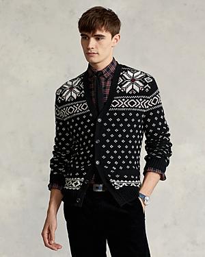 Polo Ralph Lauren Cotton & Cashmere Snowflake Regular Fit Cardigan