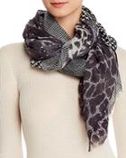 All Saints Patchwork Wool Oblong Scarf