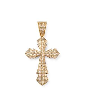 Bloomingdale's Men's Pave Diamond Cross Pendant In 14k Yellow Gold, 0.75 Ct. T.w. - 100% Exclusive