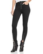 Rag & Bone/jean Isabel Zip Hem Skinny Jeans In Black