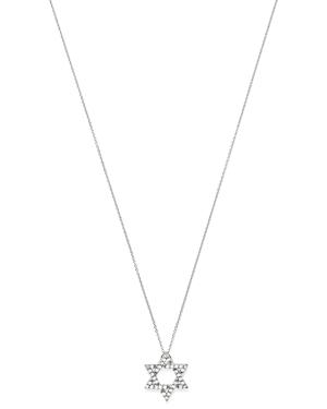 Bloomingdale's Diamond Star Of David Pendant Necklace In 14k White Gold, 0.75 Ct. T.w. - 100% Exclusive