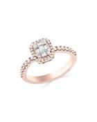 Diamond Cluster Ring In 14k White And Rose Gold, .50 Ct. T.w. - 100% Exclusive