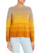 C By Bloomingdale's Cashmere Ombre Color Block Cashmere Sweater - 100% Exclusive