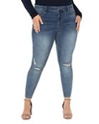 Liverpool Los Angeles Plus Abby Distressed Ankle Skinny Jeans In Ellsworth