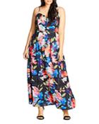 City Chic Flower Game Maxi Dress