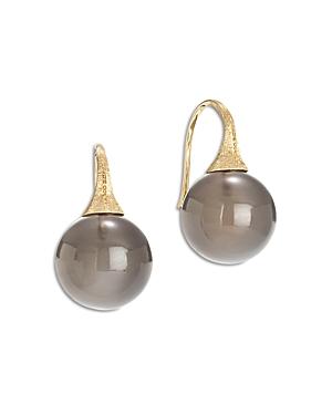 Marco Bicego 18k Yellow Gold African Boule Gray Moonstone Drop Earrings