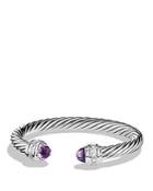 David Yurman Cable Classics Bracelet With Amethyst & Diamonds