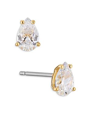Nadri Modern Love Pear Shape Cubic Zirconia Stud Earrings