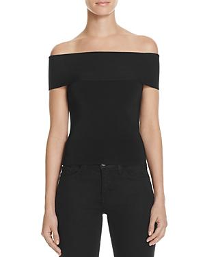 T By Alexander Wang Needle Knit Off-the-shoulder Top