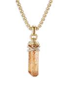 David Yurman 18k Yellow Gold Amulet Wrapped Amulet With Imperial Topaz And Diamonds