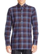 Canali Plaid Woven Classic Fit Button Down Shirt
