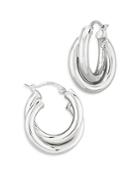 Bloomingdale's Medium Double Tube Hoop Earrings In Sterling Silver - 100% Exclusive