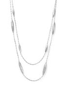 Roberto Coin Sterling Silver Diamond Cut Double Strand Necklace, 31