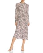 Rebecca Vallance Tiger-print Silk Midi Dress