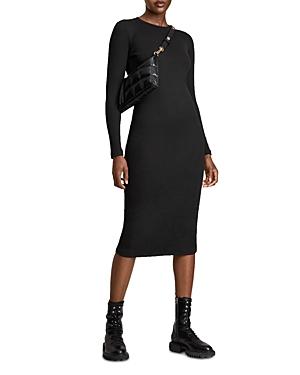 Allsaints Molly Ribbed Open Back Dress