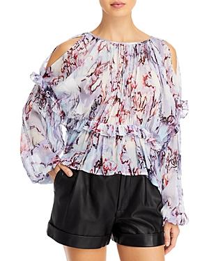 Iro Jozefa Printed Cold Shoulder Blouse