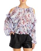 Iro Jozefa Printed Cold Shoulder Blouse