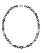 Cultured Tahitian Pearl Necklace In 14k White Gold, 18