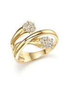 Diamond Two-stone Twist Ring In 14k Yellow Gold, .30 Ct. T.w. - 100% Exclusive