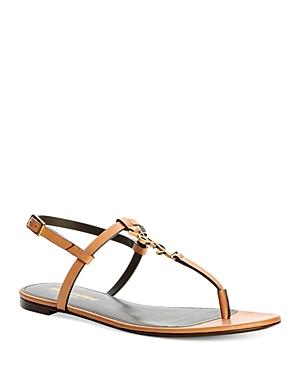 Saint Laurent Women's Cassandra Logo Thong Sandals