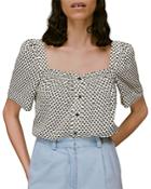 Whistles Tia Square Neck Daisy Blouse