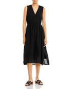 Vince V Neck Tie Waist Dress