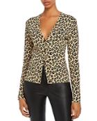 Theory Glosse Leopard-printed Cardigan
