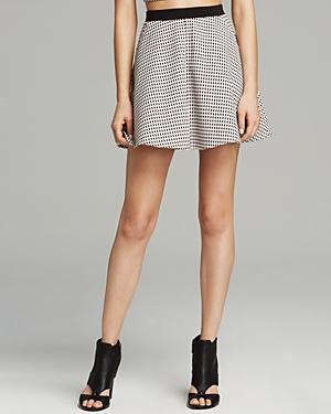 Aqua Skirt - Gingham Ponte Skater