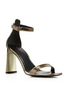 Via Spiga Women's Faxon Metallic Leather High Heel Sandals