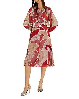 Marella Caprera Swirl Print Georgette Dress