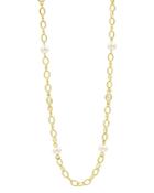 Freida Rothman Cultured Freshwater Pearl Textured Link Chain Necklace, 40